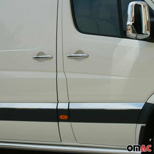 Mercedes Sprinter W906 Door Handle Cover - Omac - H1 S.Steel - Gloss Silver - '06-'18 Mercedes Sprinter W906 Door Handle Cover - Omac - H1 S.Steel - Gloss Silver - '06-'18